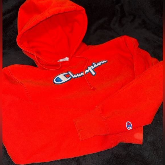 CHAMPION RED 2025 CROPPED HOODIE Red  SIZE - Picture 3 of 8